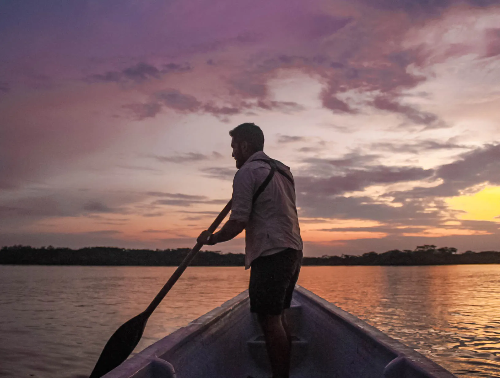 canoeing in the Amazon rainforest