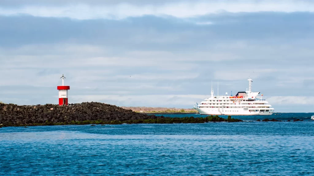 Santa Cruz with a cruise ship-luxury travel experiences Ecuador