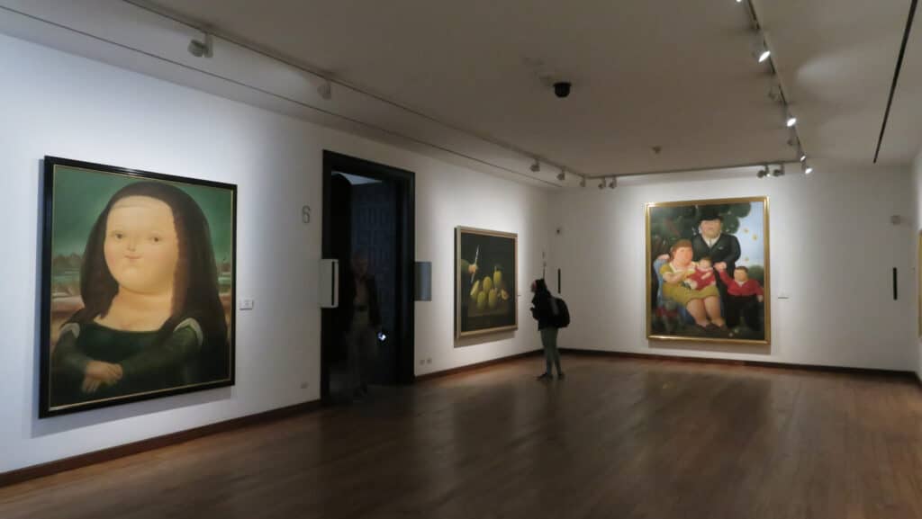 Botero Museum Hall with works by master artist Fernando Botero-Bogotá urban art and culture