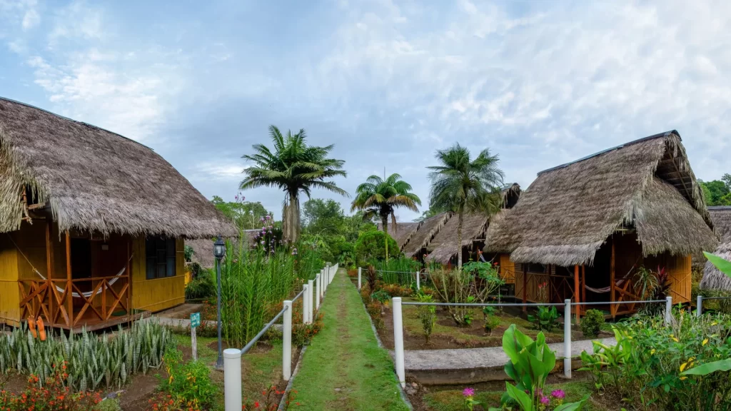 Yarin Lodge, with its cabins nestled in the jungle and a trail connecting them-Amazon lodges