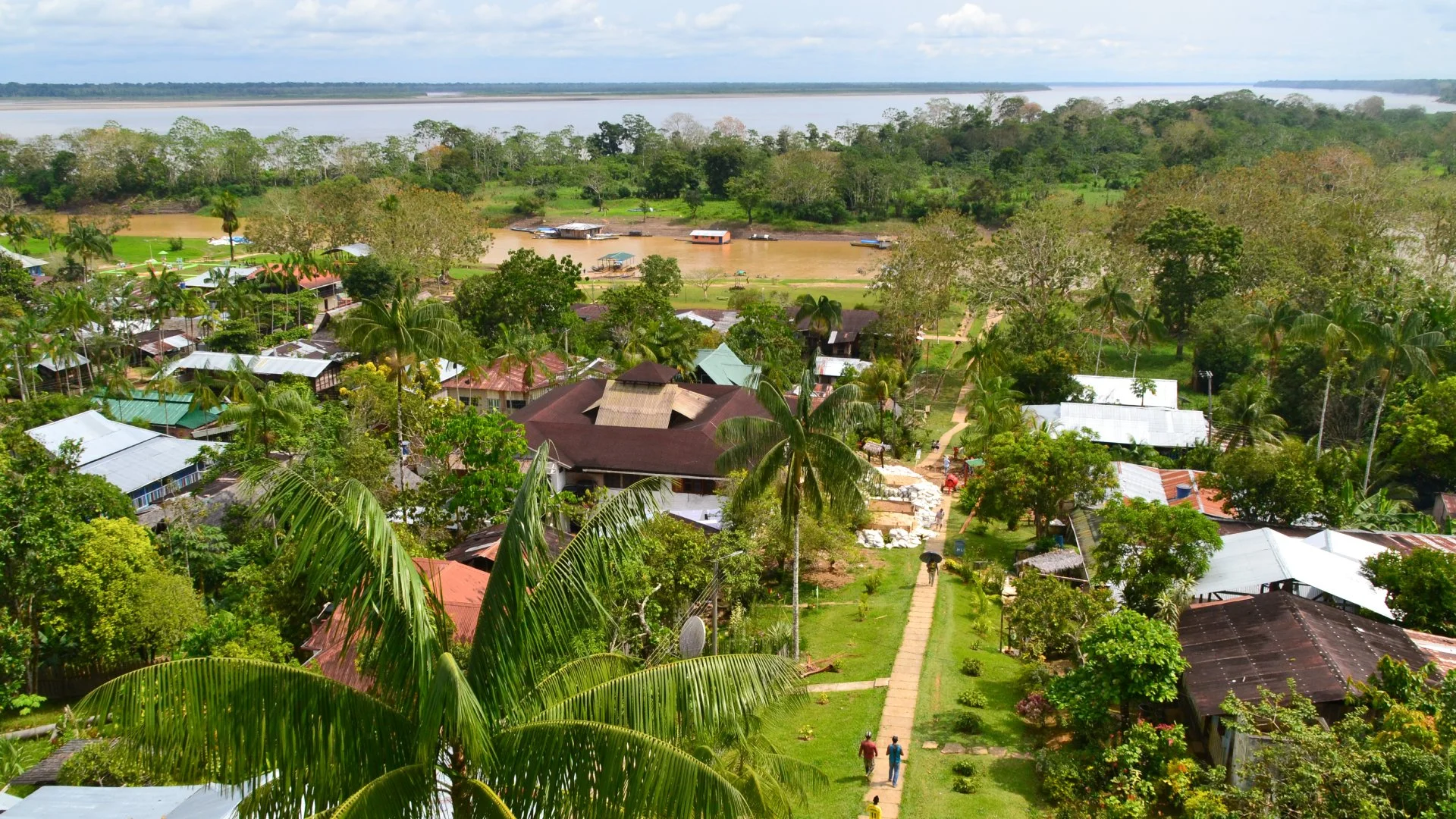 Panoramic view of Puerto Nariño from above-Puerto Nariño tourism