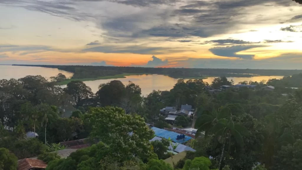 Sunset over the Amazon River in Puerto Nariño-Puerto Nariño ecotourism
