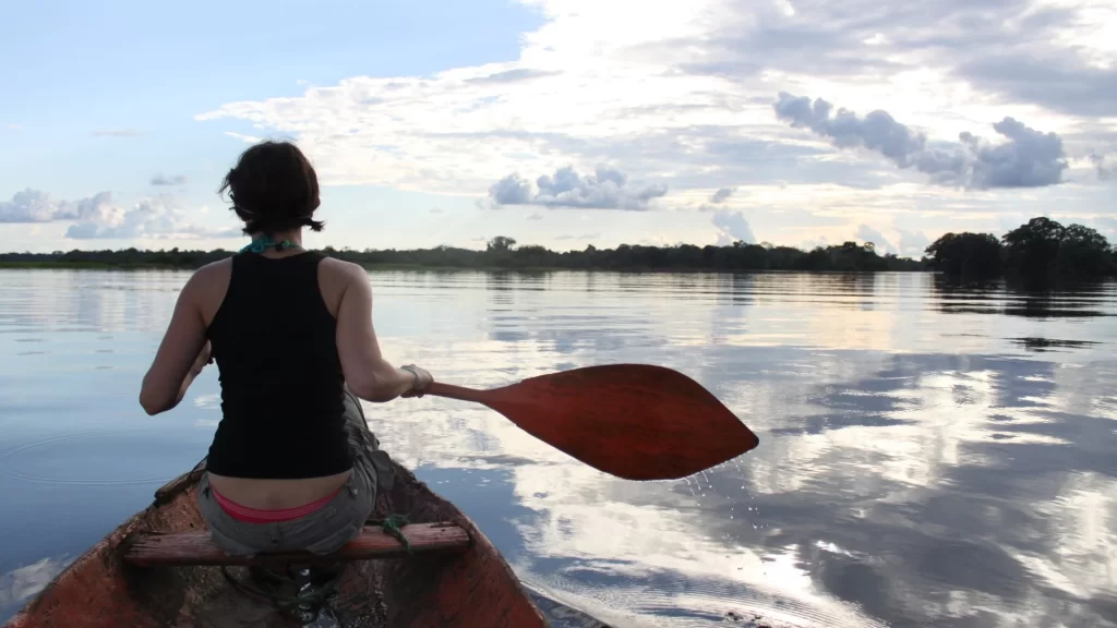 Rowing on Lake Tarapoto, Puerto Nariño-Puerto Nariño ecotourism