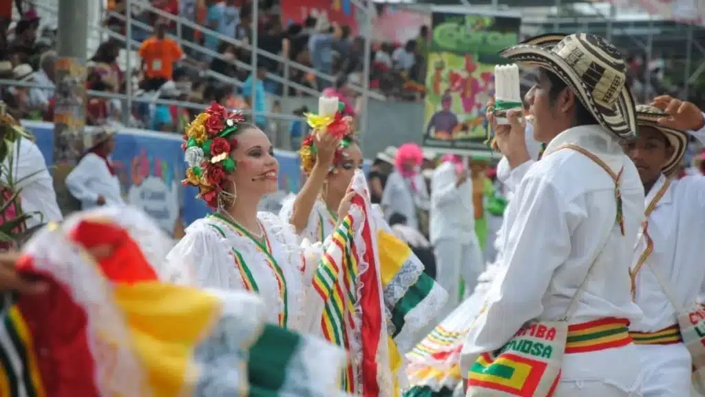 Couple dancing cumbia during the Barranquilla Carnival-Barranquilla Carnival