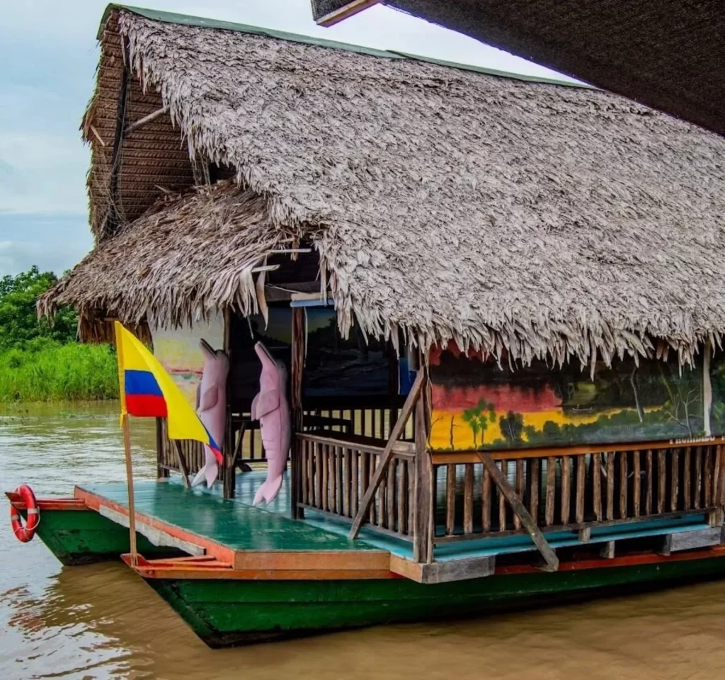 Balsa Pirarucú on the waters of the Amazon River-tourism in Colombia’s Amazon