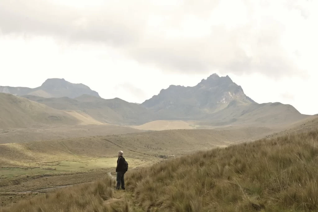 Andean landscape with mountainous terrain and open valleys